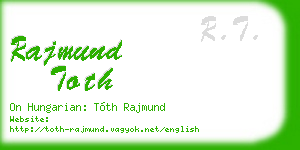 rajmund toth business card